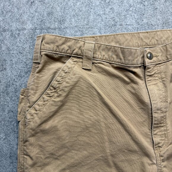 Carhartt Carpenter Pants Men 42 x 32 Beige Canvas Original Dungaree Fit B151 - Picture 4 of 16